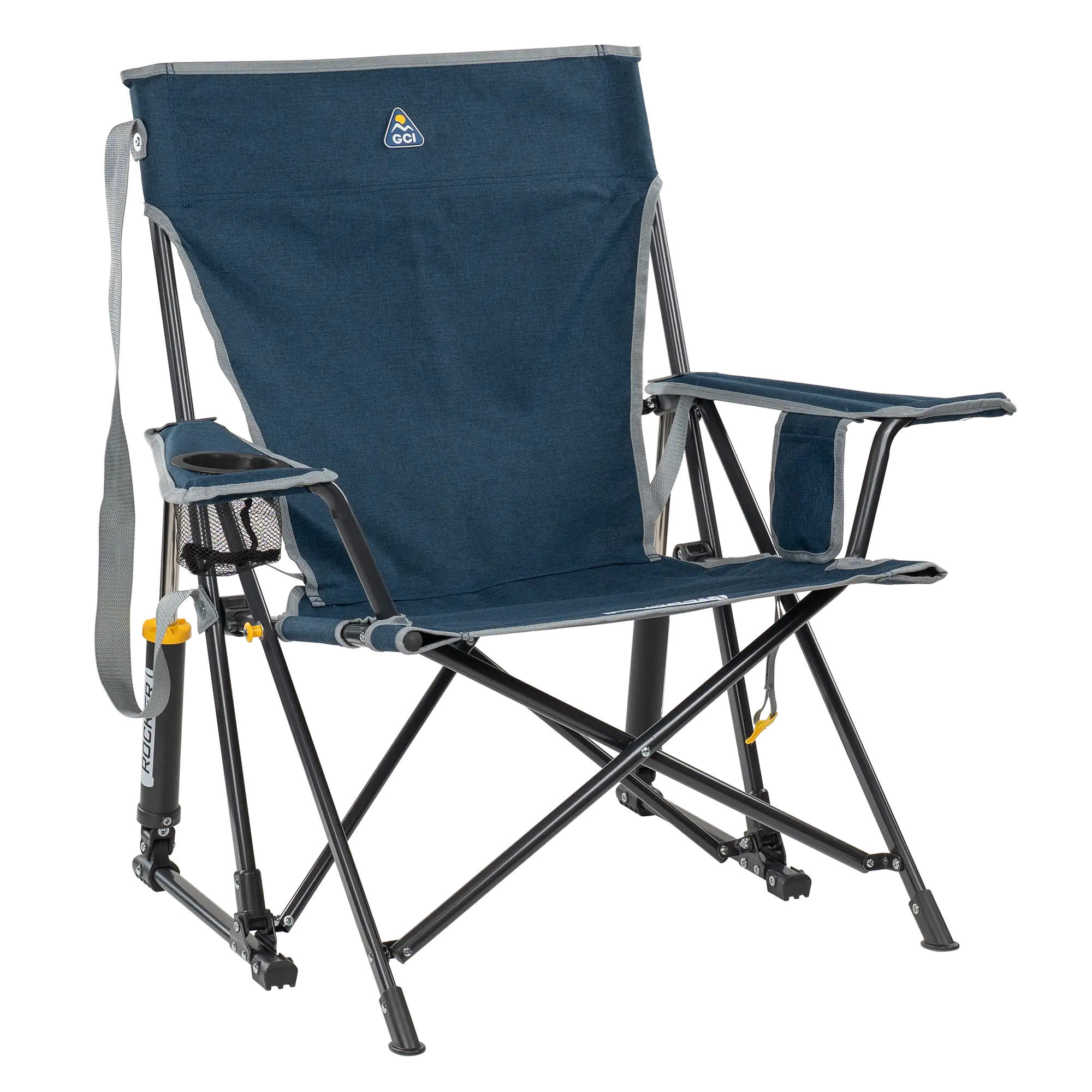 Kickback Rocker, Heathered Indigo, Front Right Angled