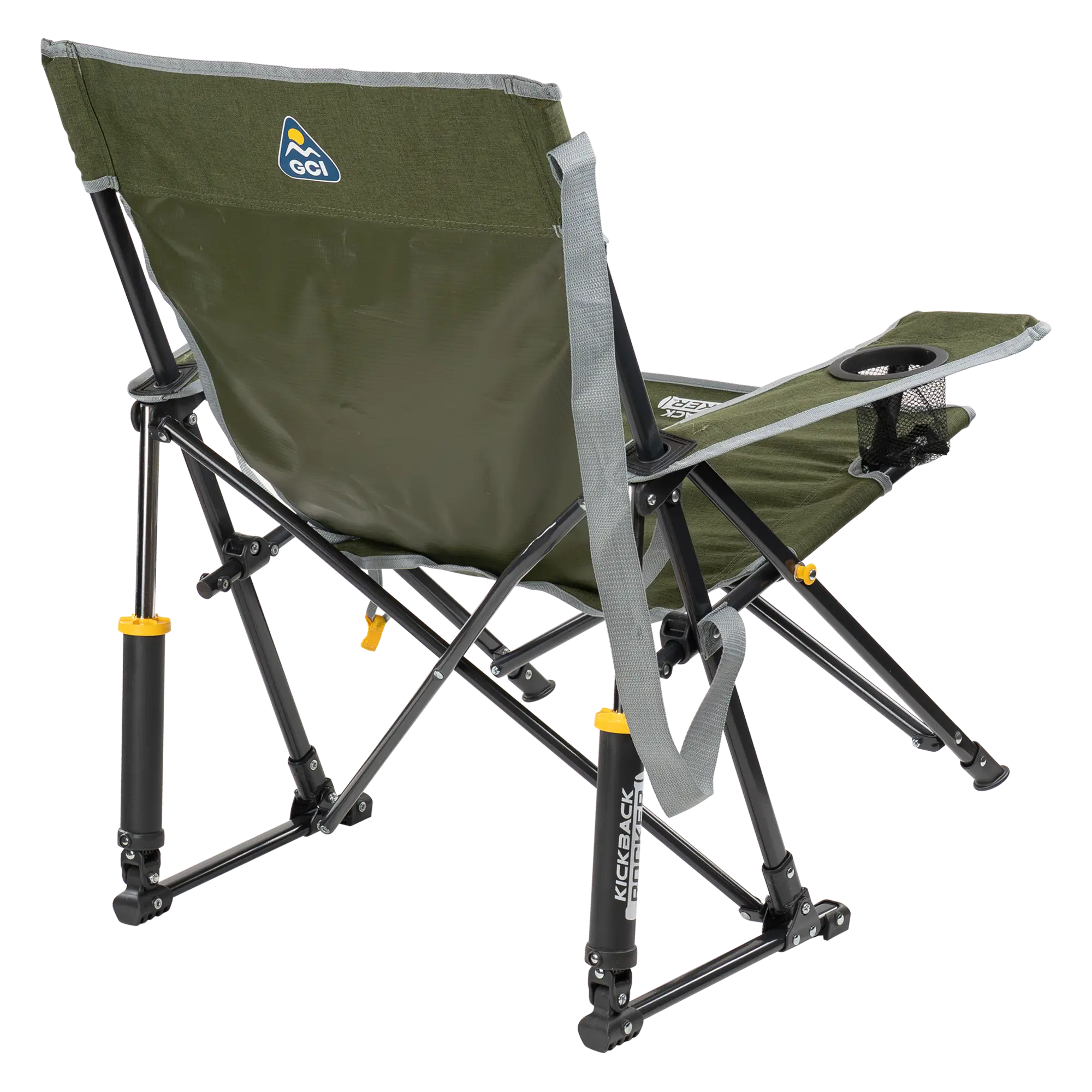 Kickback Rocker, Heathered Loden, Back Right Angled