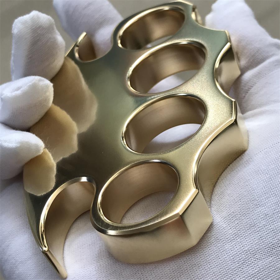 Finely Polished Brass Knuckle Duster Self-defense EDC Tool
