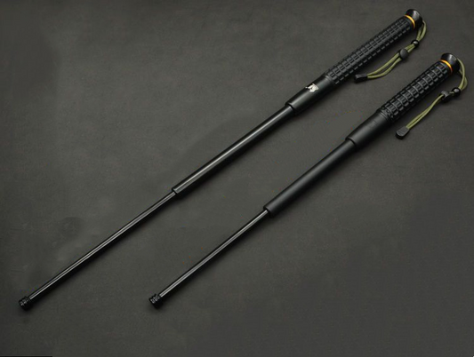 Expandable baton, hard plastic fiber polyester baton, lightweight short baton, car-mounted self-defense rubber baton