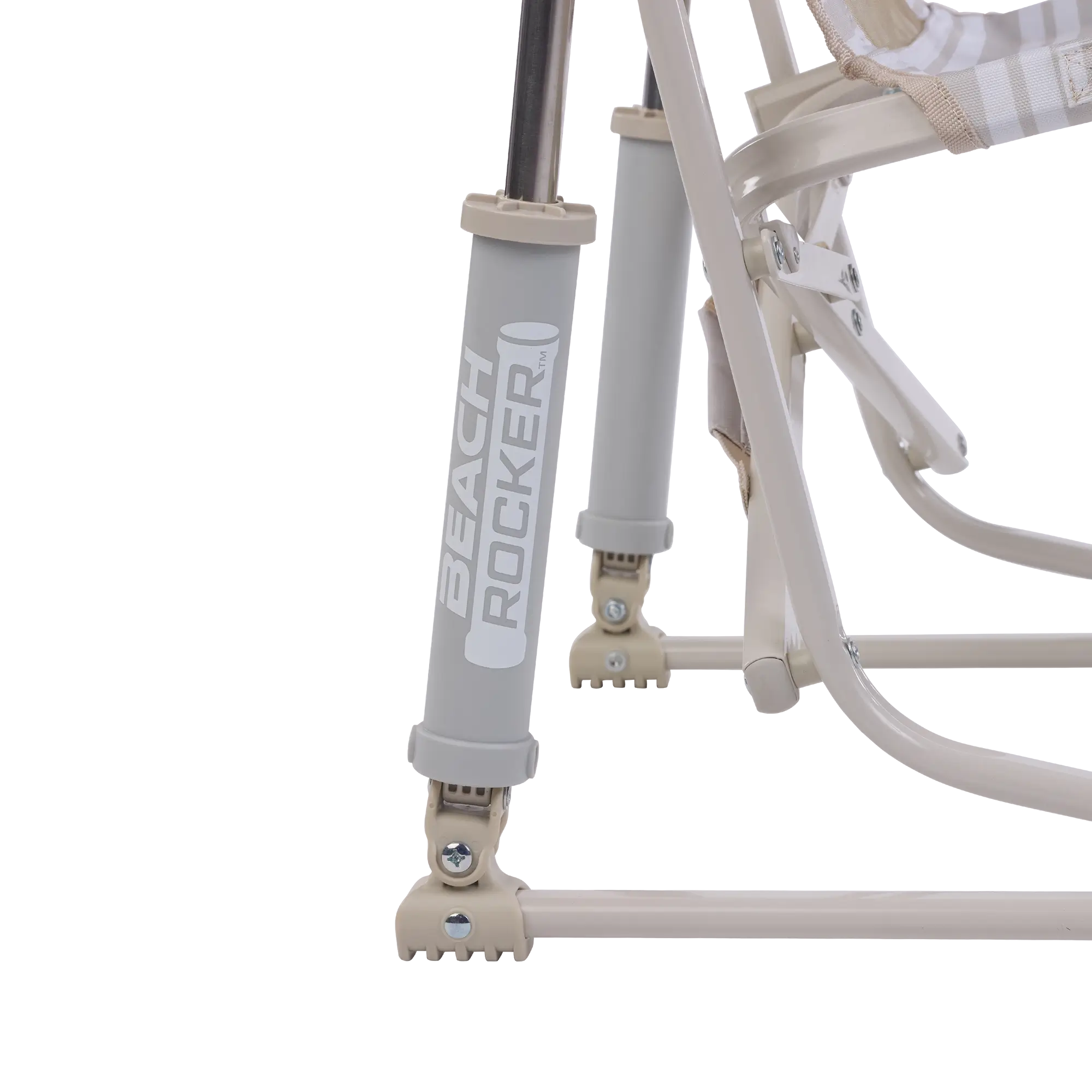 Beach Rocker, Neutral Stripe, Spring-Action Shocks