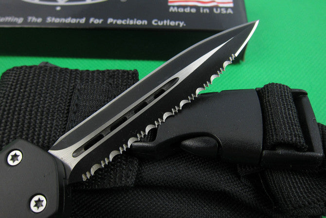 A07 Double-Edged Serrated Knife