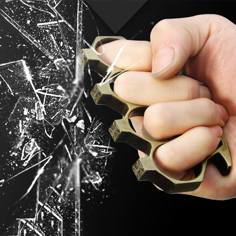 Outdoor Multicolor Knuckles Duster Fitness Metal Self-defense Boxing with Training Defensive Combat Broken Window Protective Gear