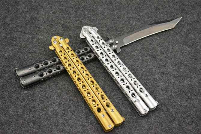 Nine-hole Butterfly Folding Knife