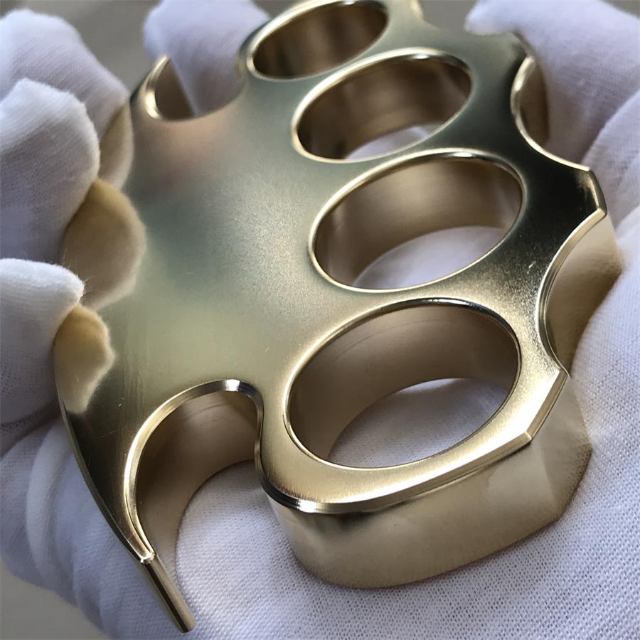 Finely Polished Brass Knuckle Duster Self-defense EDC Tool