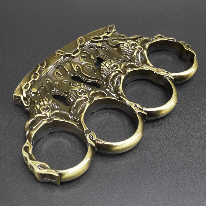 Ghost Fire Style Knuckle Duster Four Fingers Tiger Fist Ring Hand Buckle Outdoor Defense Gloves Combat Broken Window EDC Tools