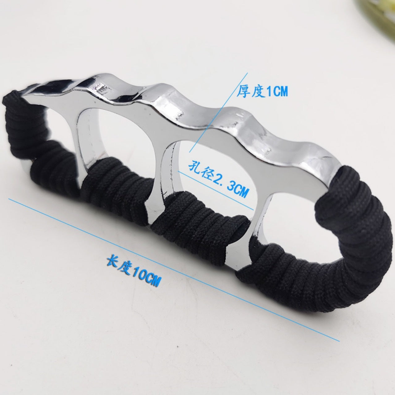 Self-defense Knuckle Duster Finger Tiger Tied Rope Four-finger Buckle Boxing Buckle Fighting Outdoor Sports Broken Window Boxing Gloves Supplies