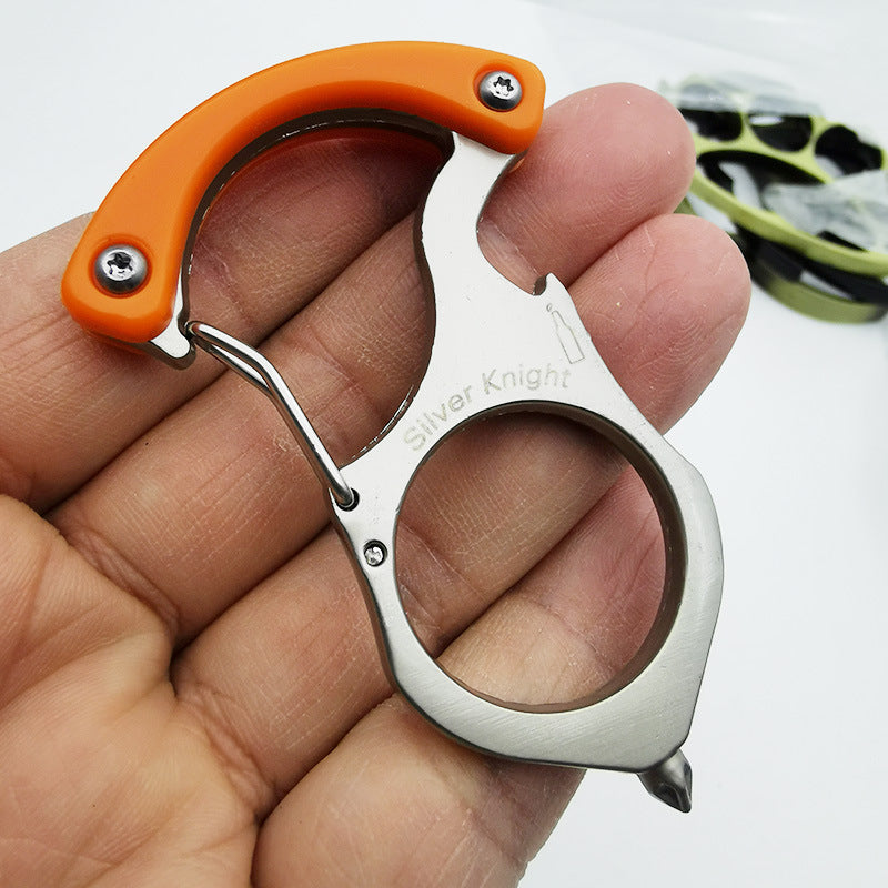 Sharp Blade Single Finger Knuckle Duster Fob Keychain Window Breakers Boxing Fighting Training Martial Arts Self-defense Tools