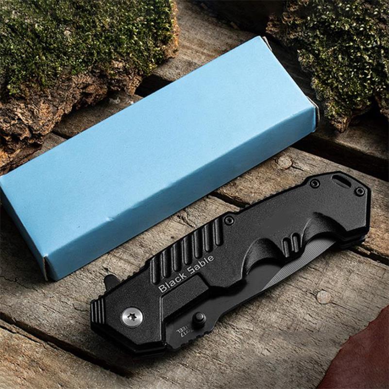 Portable Folding Outdoor Black Pocket Tool Large and Small Size