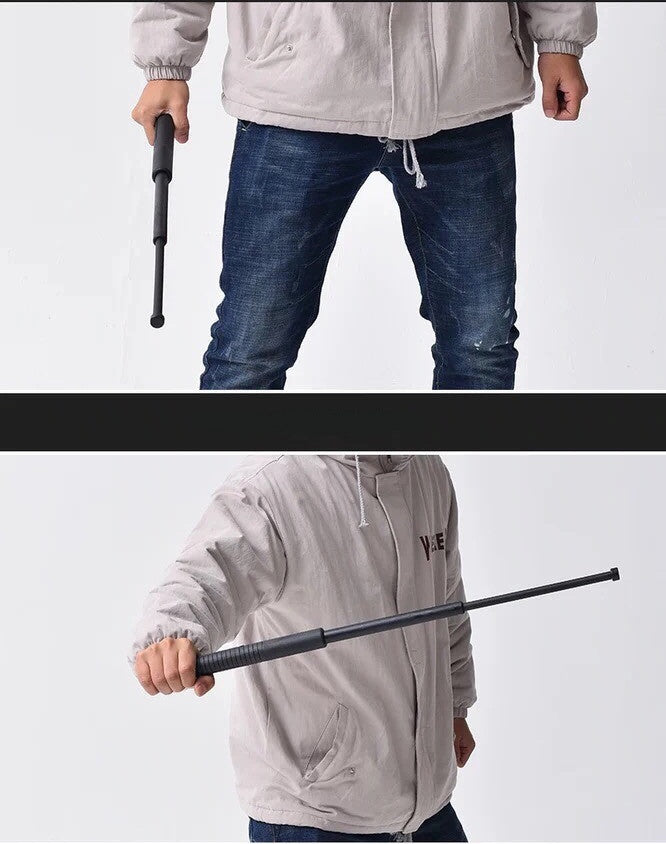 PC telescopic rubber stick, self-defense stick, protective stick, anti-riot stick, suitable for self-defense by men and women, car-mounted, can pass security checks, security equipment