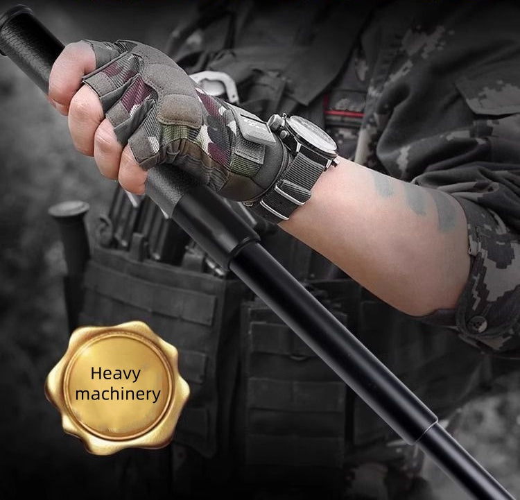 Mechanical expandable baton for self-defense, legal for vehicle use, three-section, outdoor heavy-duty telescopic self-defense weapon