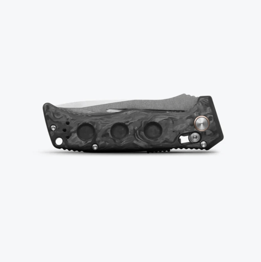 Benchmade Mini Auto Adamas 2730-03 – 3.25" CPM-MagnaCut Blade, Marbled Carbon Fiber, Auto-AXIS Lock