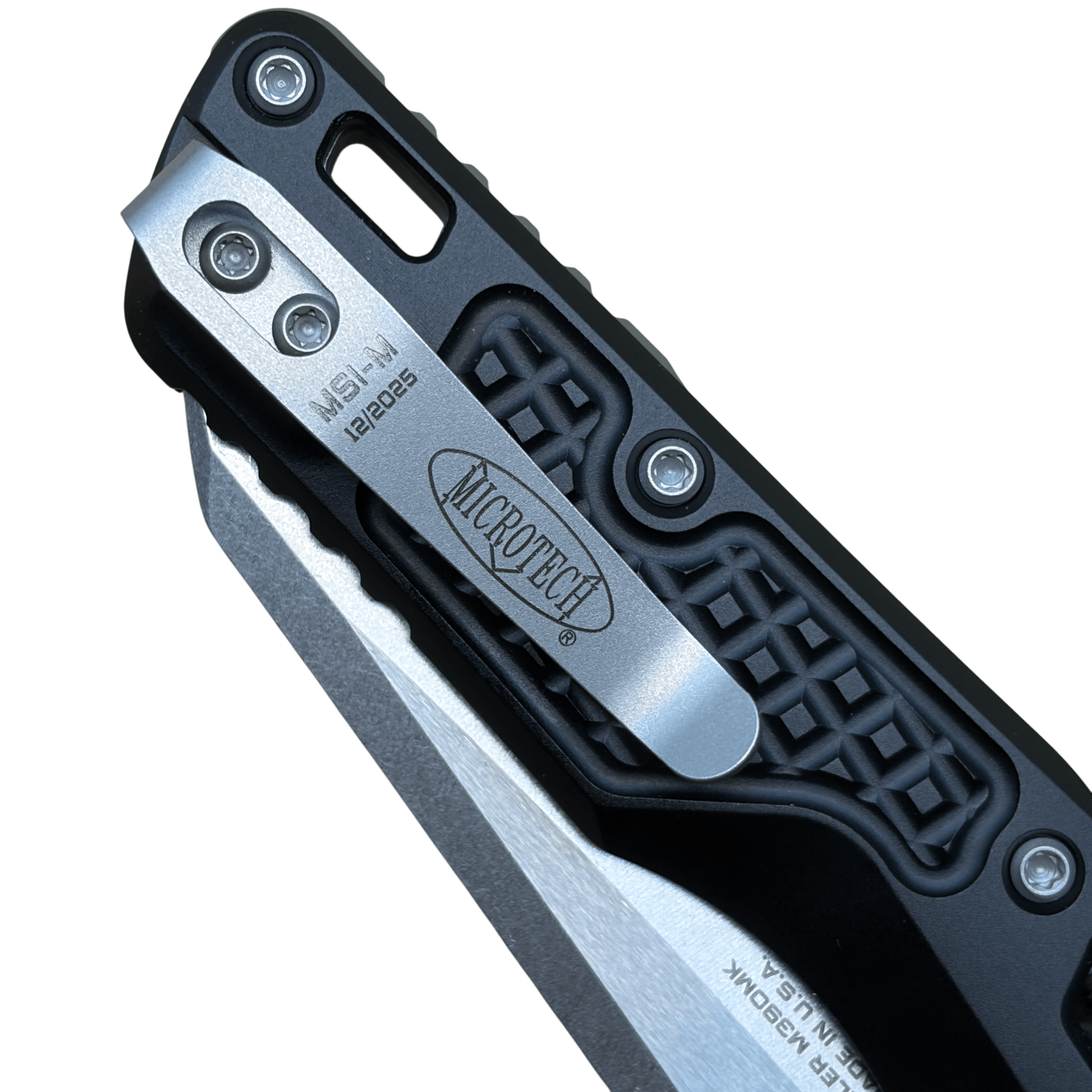 Microtech MSI Mini Folding Knife – Frag Aluminum Handle Stonewash Blade - 210M-10 FR