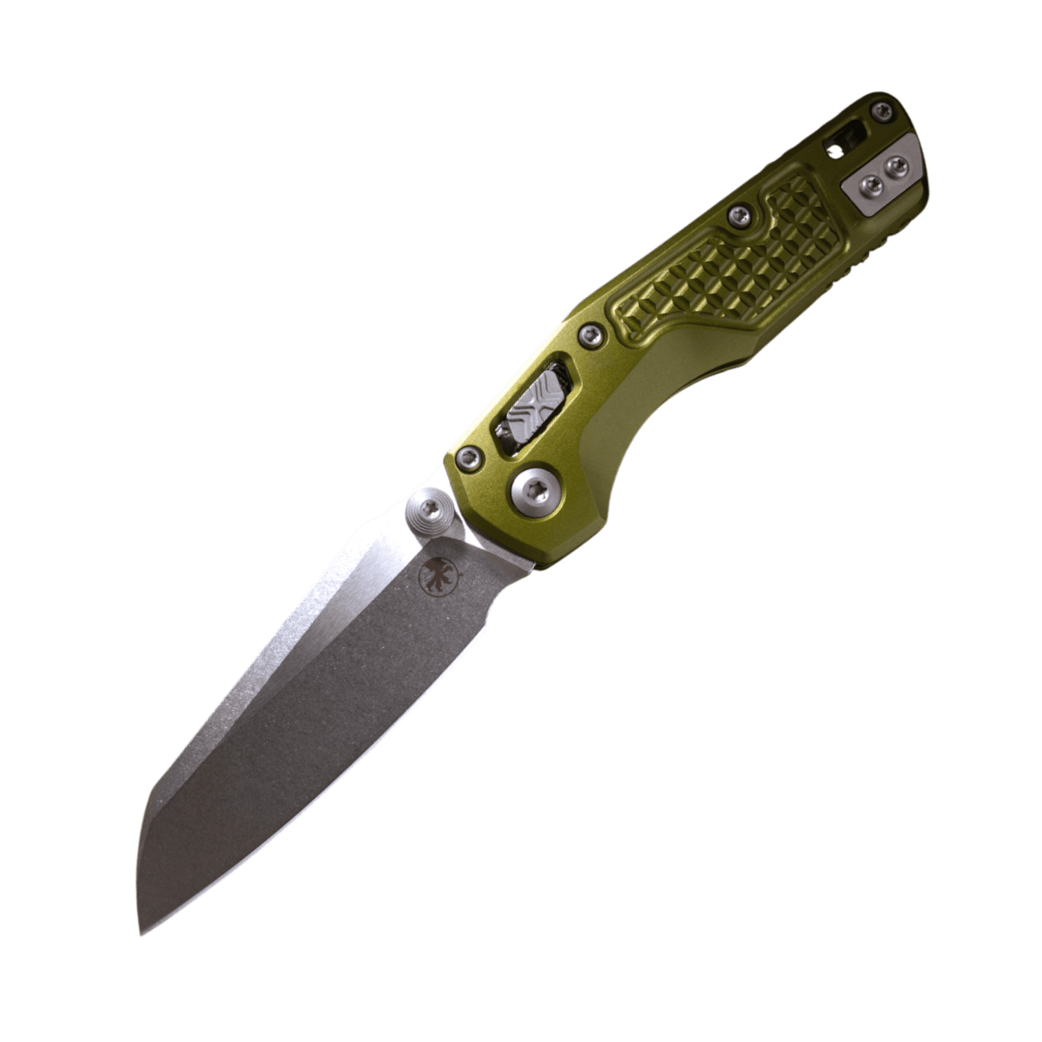 Microtech MSI Mini Folding Knife – Frag Aluminum Handle Stonewash Blade - 210M-10 FR