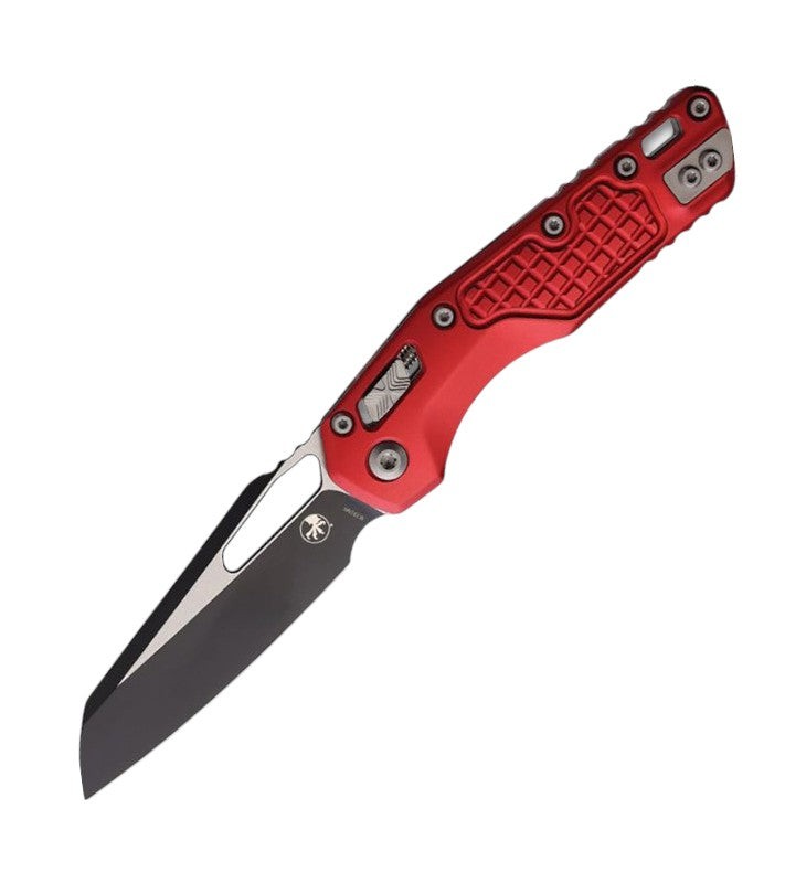 Microtech MSI Ram‑Lok MCT2101FRRD – 3.85" M390MK Sheepsfoot Blade, Red Frag Aluminum, Ram‑Lok Crossbar Lock EDC Knife