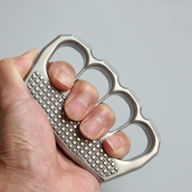 Thickened Steel Knuckle Duster Non-slip Self-defense EDC Tool
