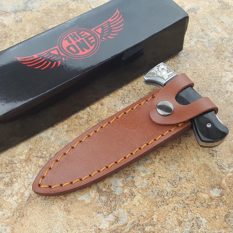 hand stiletto (ox horn handle with serpentine blade)