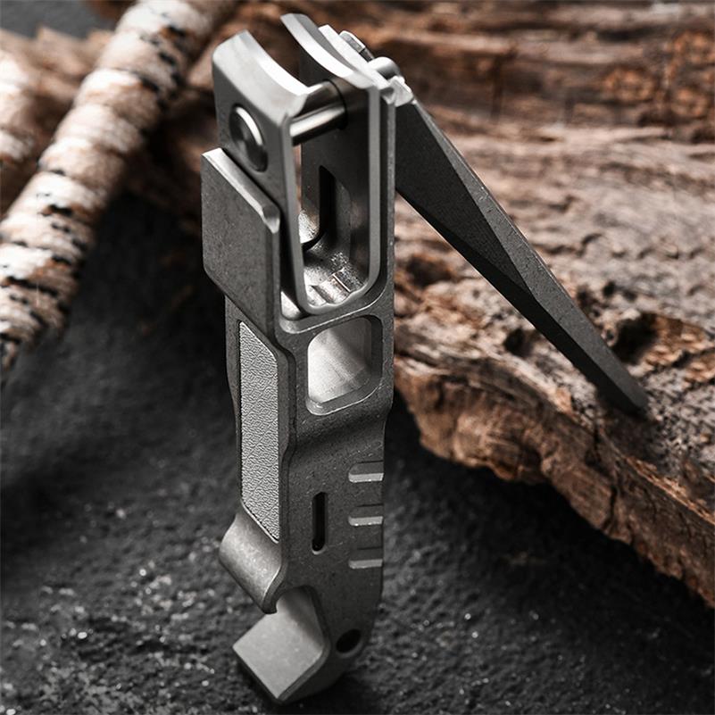 Double-sided Curved Titanium Alloy Flat Two-in-one Nail Clippers Bottle Opener