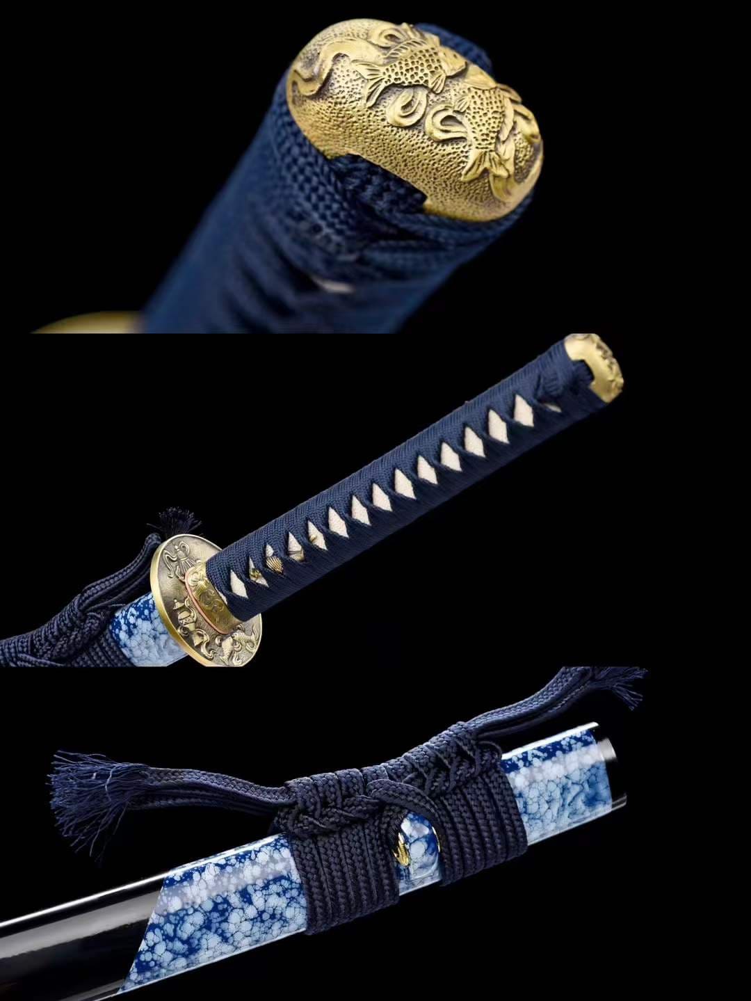BoxKatana Damascus Samurai Katana [Auspicious Cloud Fighting Sword]