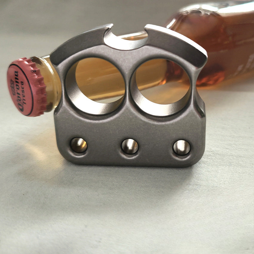 Multifunctional Titanium Alloy Bottle Opener Knuckle Duster