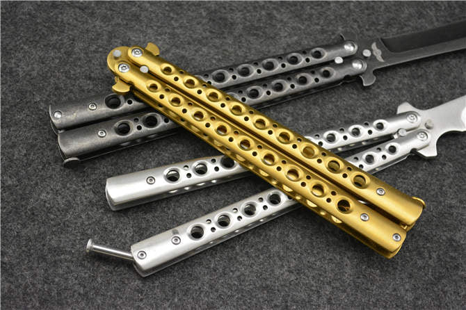 Nine-hole Butterfly Folding Knife