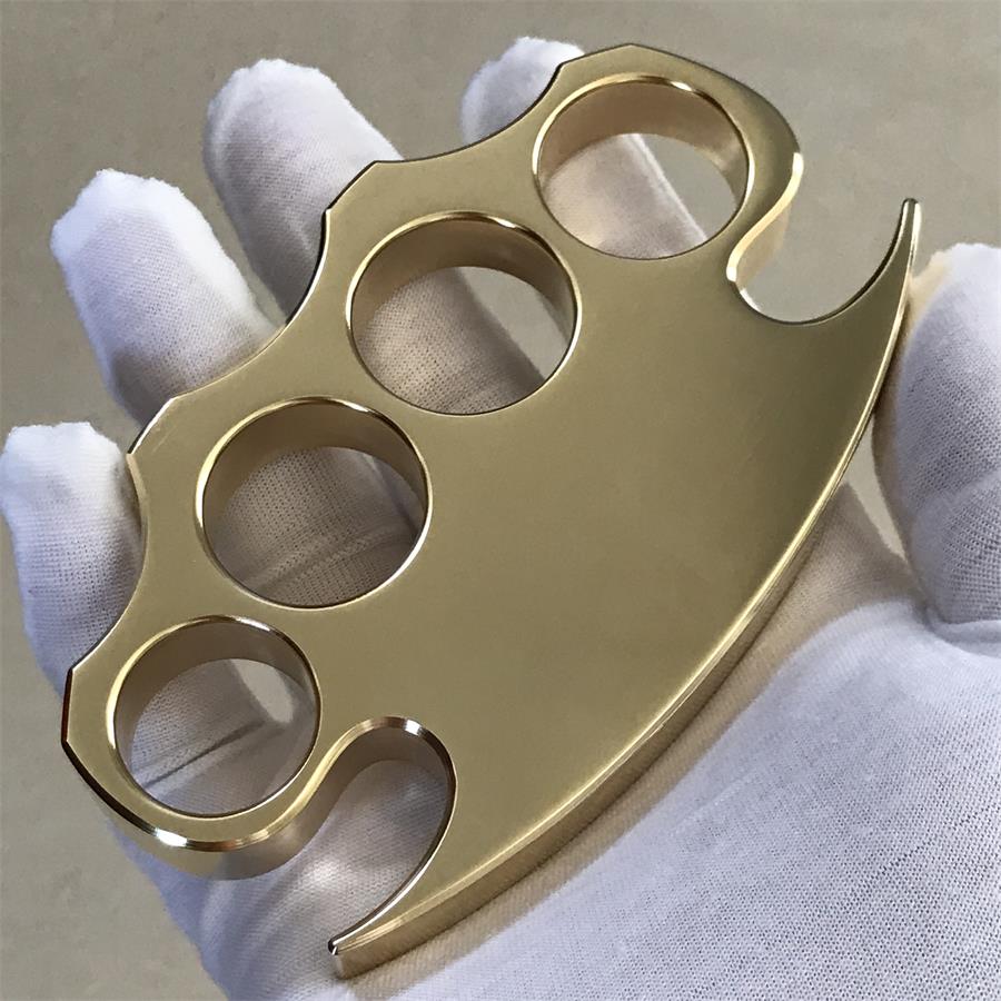 Finely Polished Brass Knuckle Duster Self-defense EDC Tool