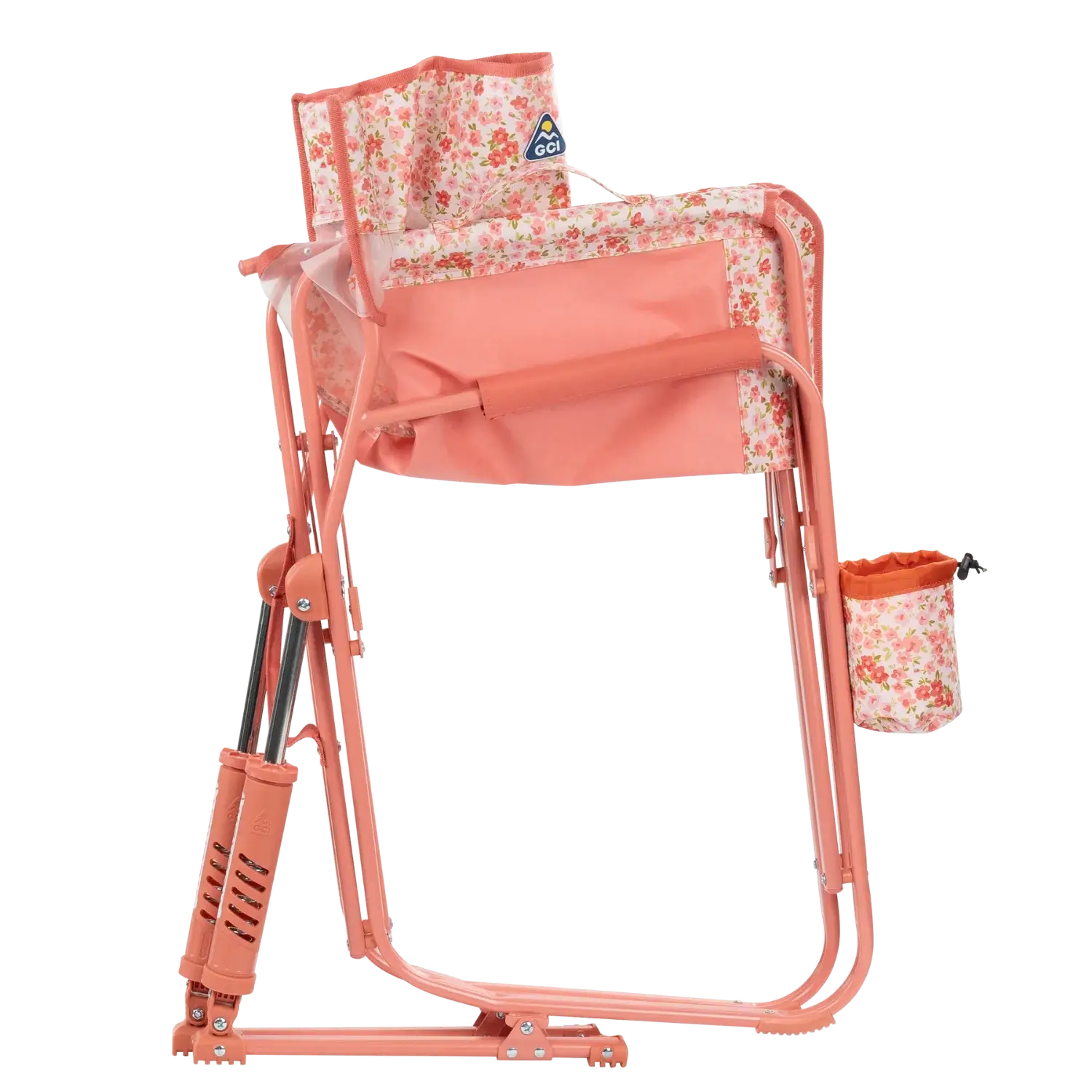 Collapsed freestyle rocker elite in pink sundress.