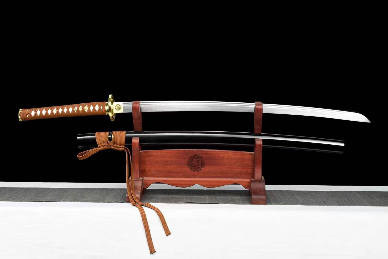 boxkatana Hand Forged Anime Katana Himura Kenshin Reverse Blade Edition Pattern Steel