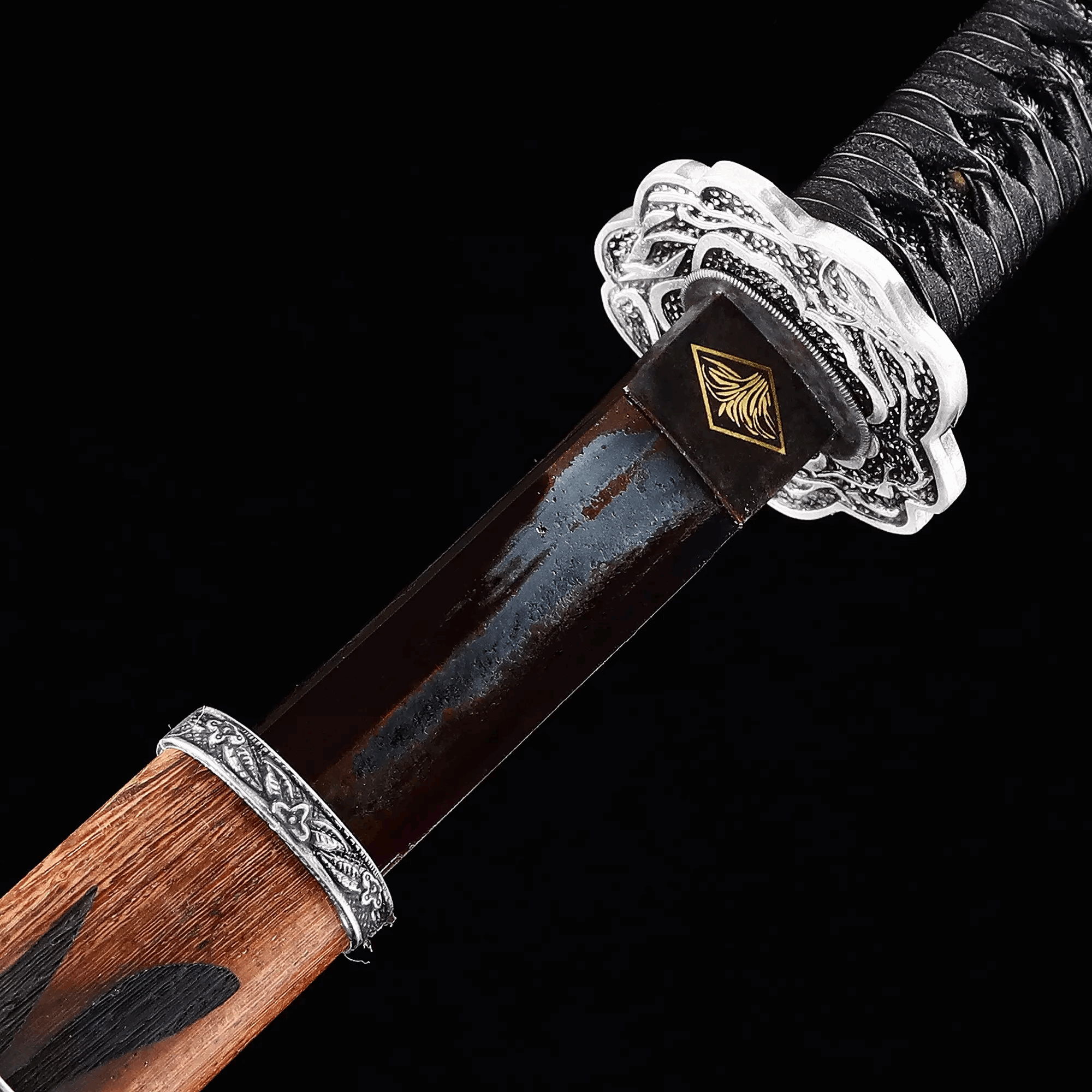 boxkatana Hand Forged Anime Katana Sekiro: Shadows Die Twice Undead Cut High Manganese Steel Red Blade