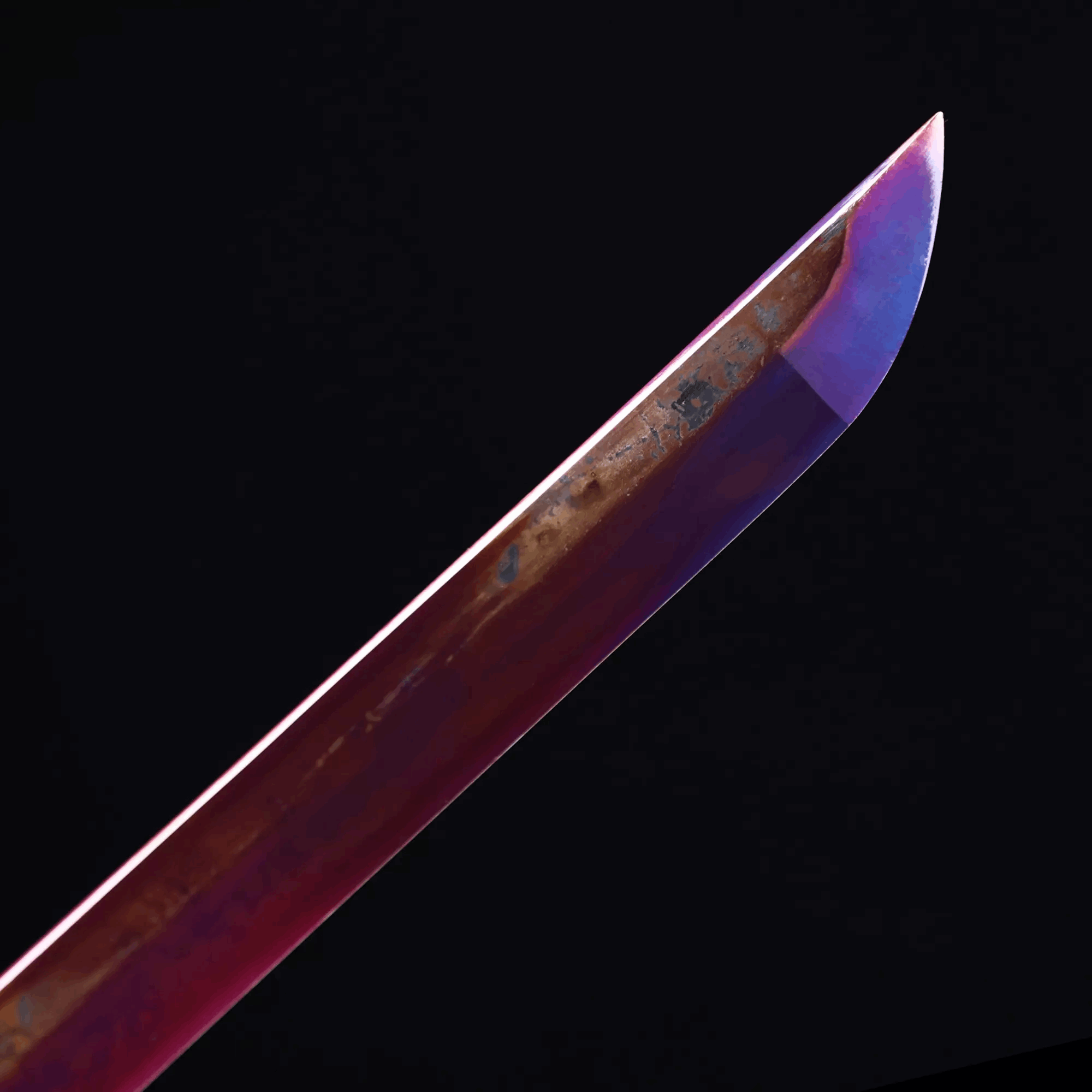 boxkatana Hand Forged Anime Katana Sekiro: Shadows Die Twice Undead Cut High Manganese Steel Red Blade