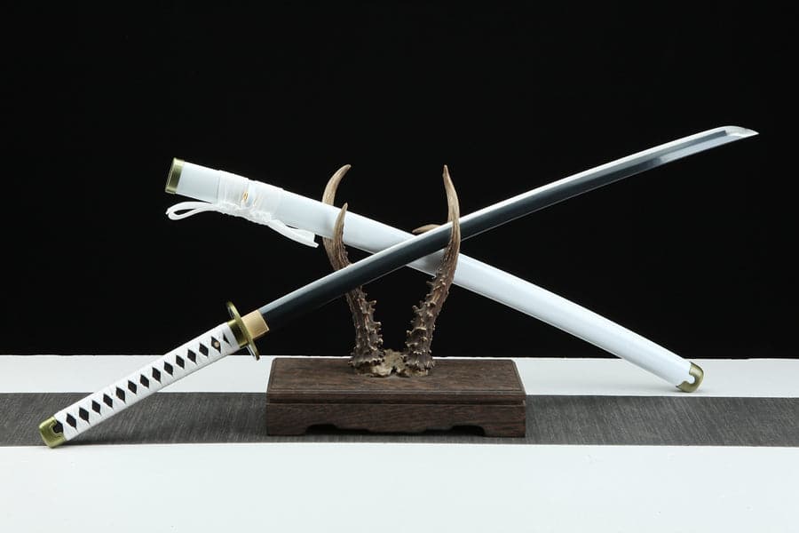 boxkatana Hand Forged Anime One Piece Roronoa Zoro's Wado Ichimonji Sword 1045 High Carbon Steel Clay Tempered