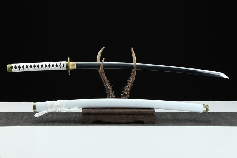 boxkatana Hand Forged Anime One Piece Roronoa Zoro's Wado Ichimonji Sword 1045 High Carbon Steel Clay Tempered