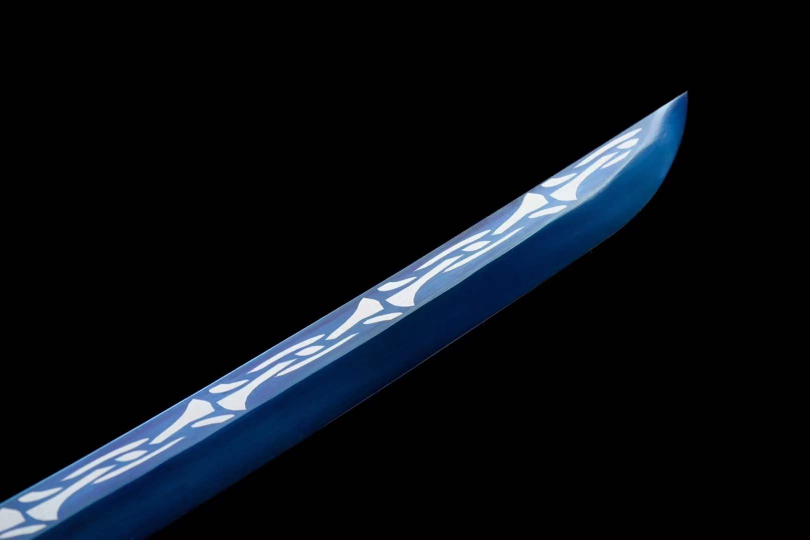 boxkatana Hand Forged Japanese Samurai Katana 98 High manganese Steel Baked Blue