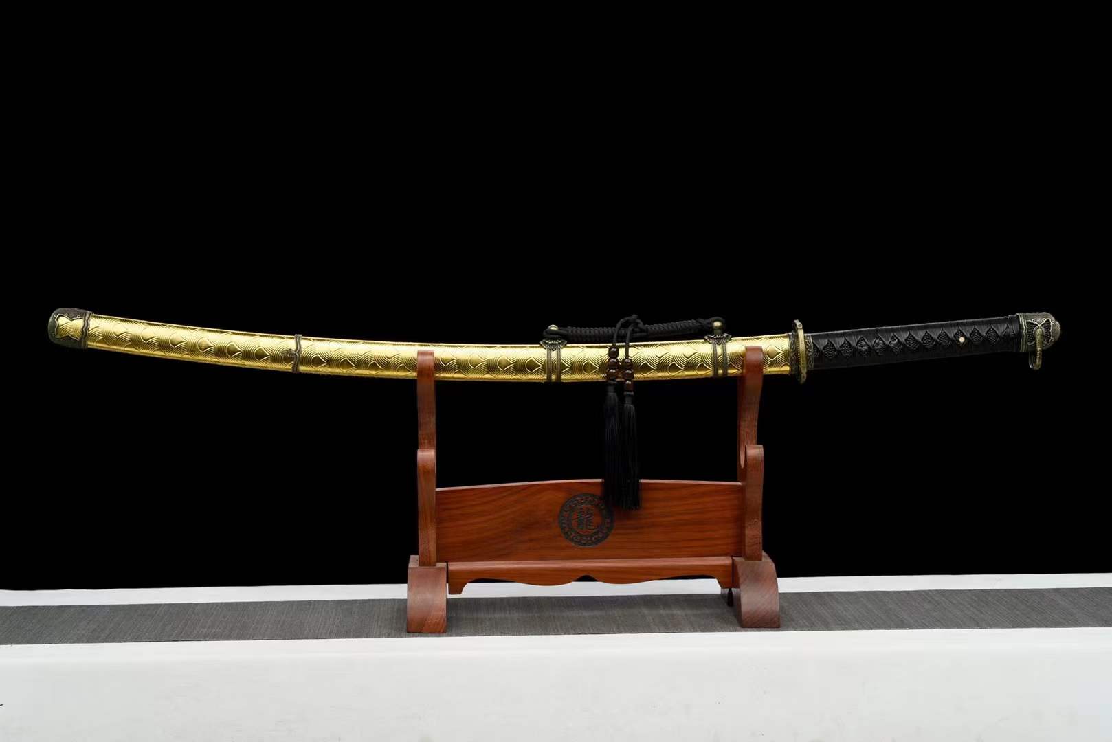 boxkatana Hand Forged Japanese Samurai Katana 98 High manganese Steel Baked Blue