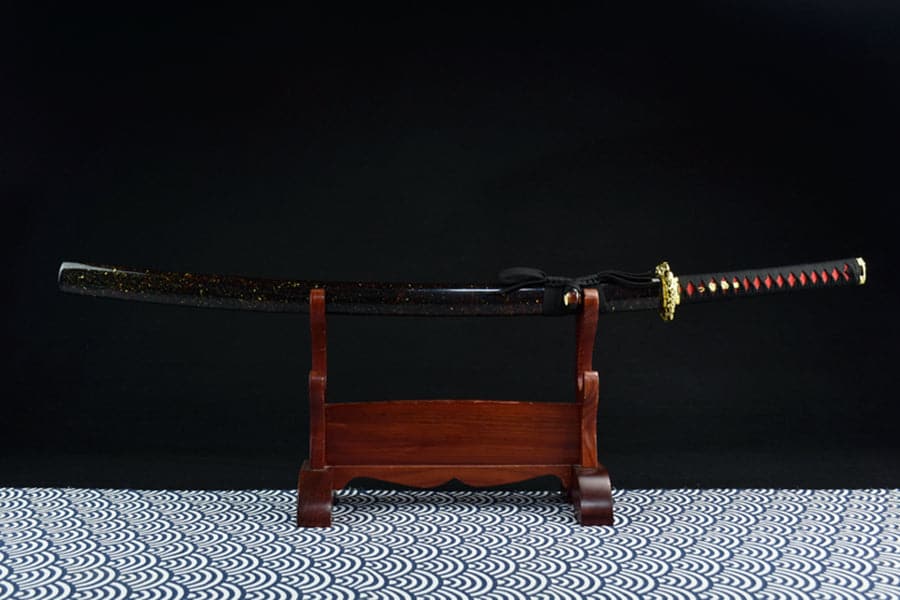 boxkatana Hand Forged Japanese Samurai Katana Bare Gold T10 Carbon steel Blade baking gold