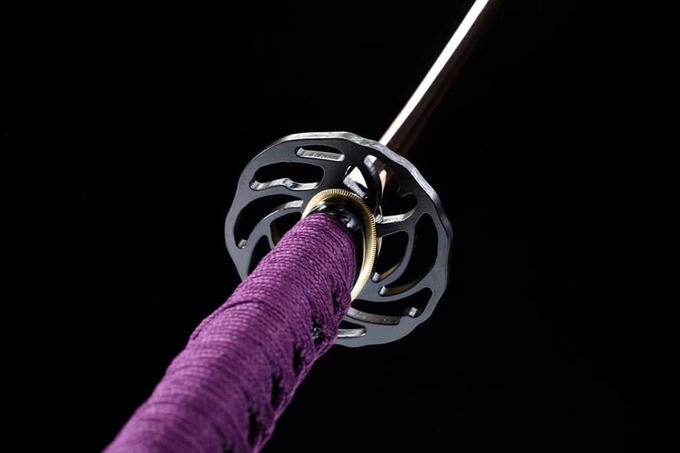 boxkatana Hand Forged Japanese Samurai Katana Bauhinia 9260 Spring Stee Purple Blade