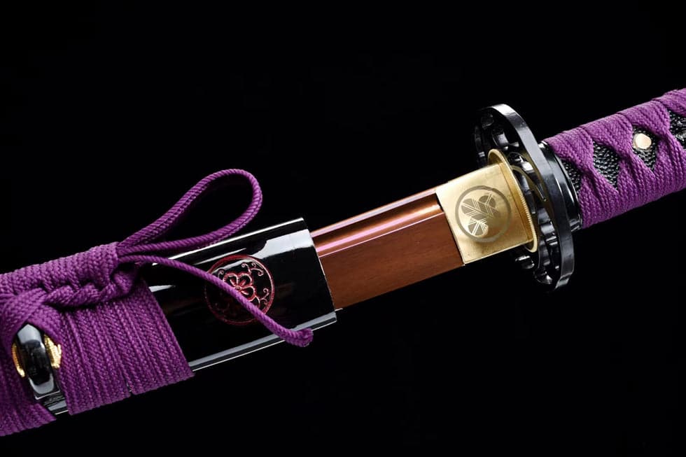 boxkatana Hand Forged Japanese Samurai Katana Bauhinia 9260 Spring Stee Purple Blade