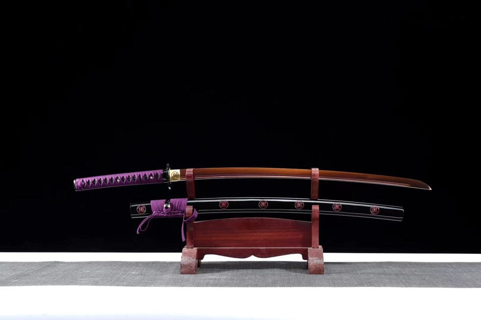 boxkatana Hand Forged Japanese Samurai Katana Bauhinia 9260 Spring Stee Purple Blade