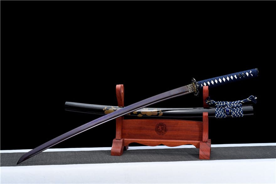 boxkatana Hand Forged Japanese Samurai Katana Bitter Cold Fragrance Pattern Steel Blue Blade