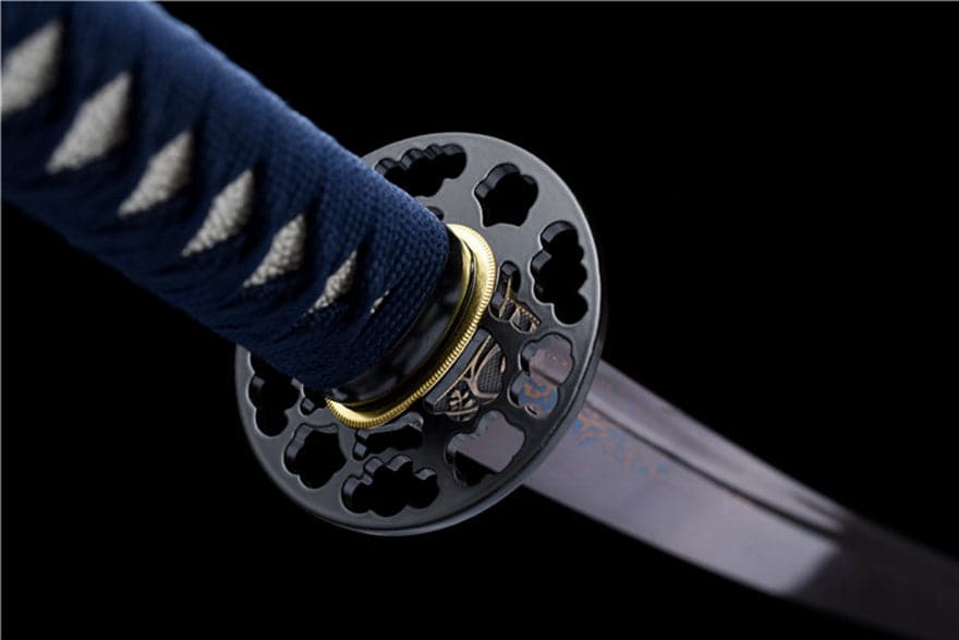 boxkatana Hand Forged Japanese Samurai Katana Bitter Cold Fragrance Pattern Steel Blue Blade