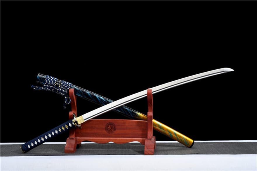 boxkatana Hand Forged Japanese Samurai Katana Buddha 9260 Spring Steel Bend 90 degrees without deformation