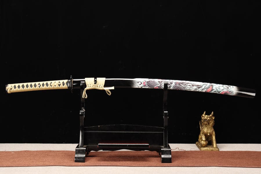 boxkatana Hand Forged Japanese Samurai Katana Cloud Sword High-performance 9260 Spring Steel Full Tang