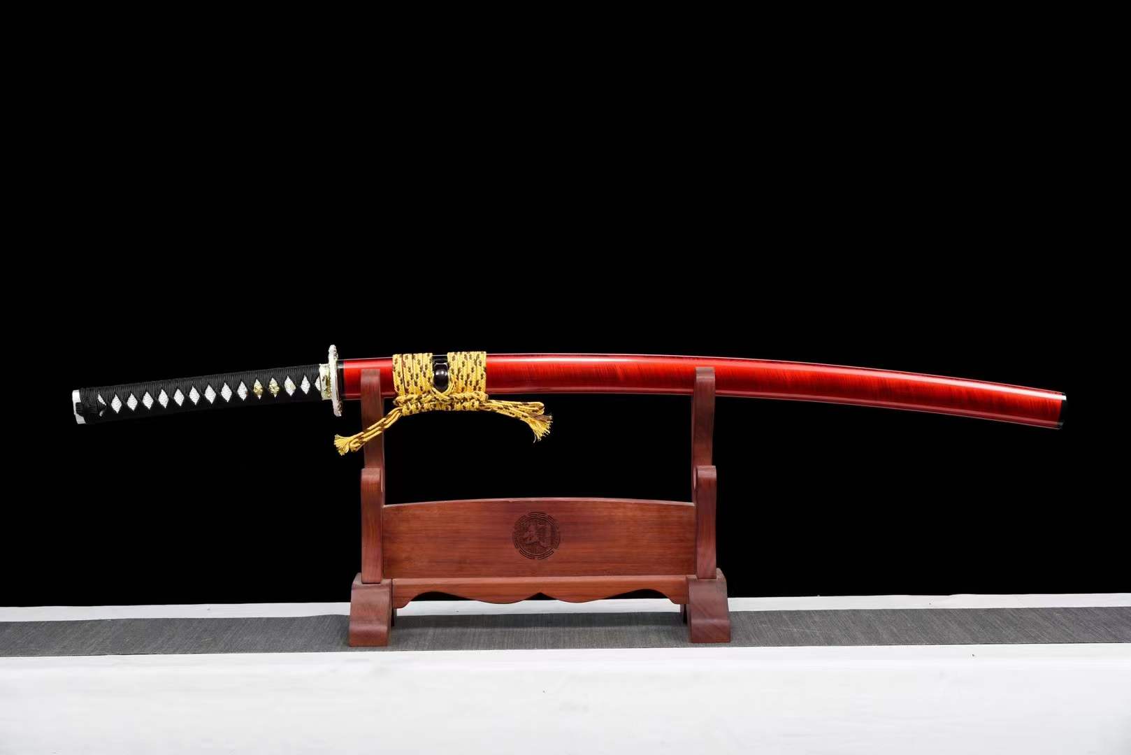 boxkatana Hand Forged Japanese Samurai Katana Confidante Pattern Steel Hammered Texture