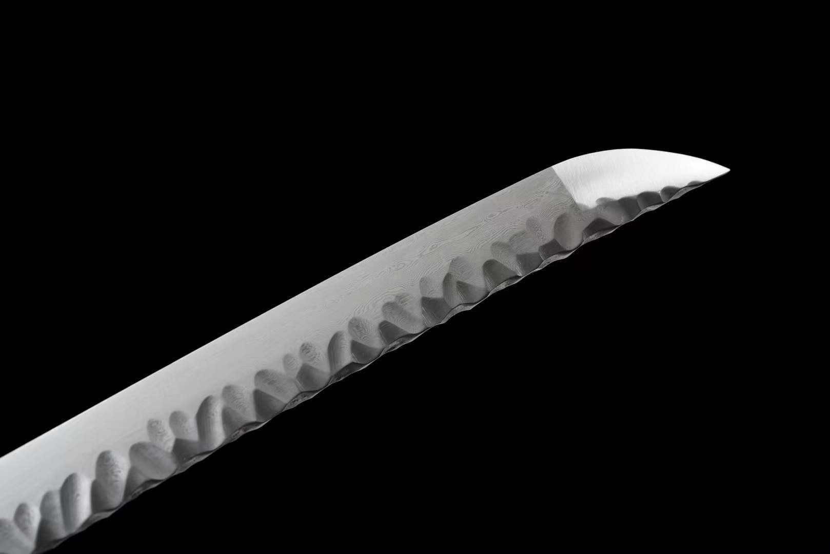 boxkatana Hand Forged Japanese Samurai Katana Confidante Pattern Steel Hammered Texture