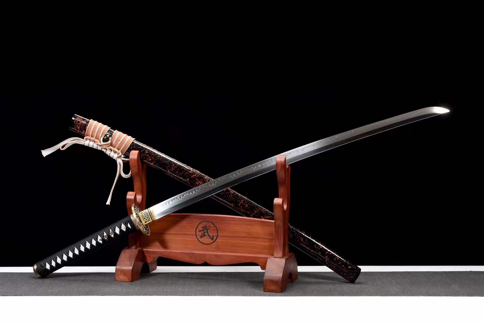 boxkatana Hand Forged Japanese Samurai Katana Desert T10 Turns the soil to burn blade