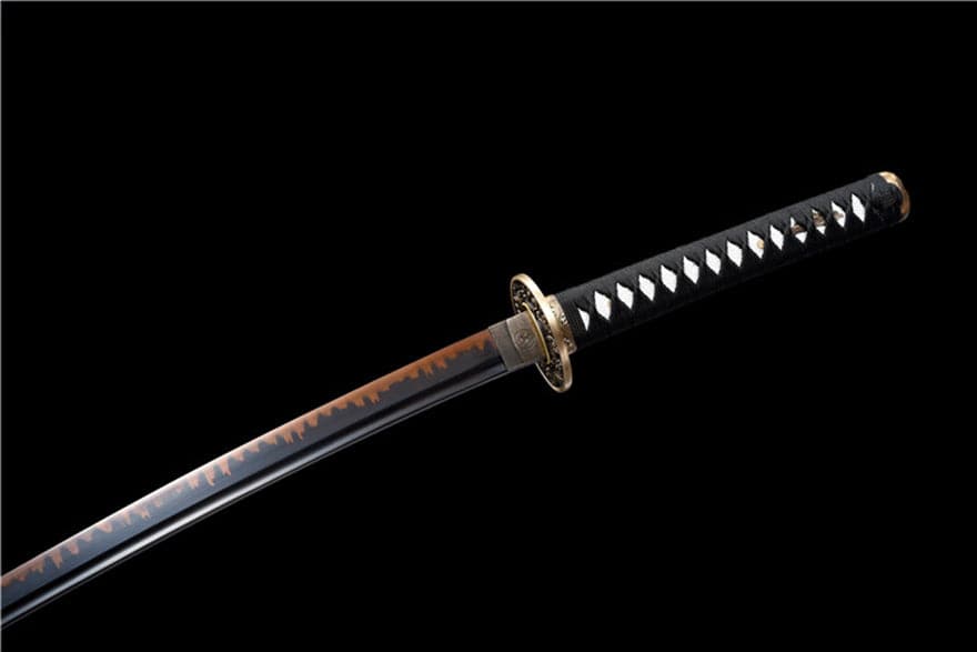 boxkatana Hand Forged Japanese Samurai Katana Drop in the ocean T10 Carbon steel Blackening process