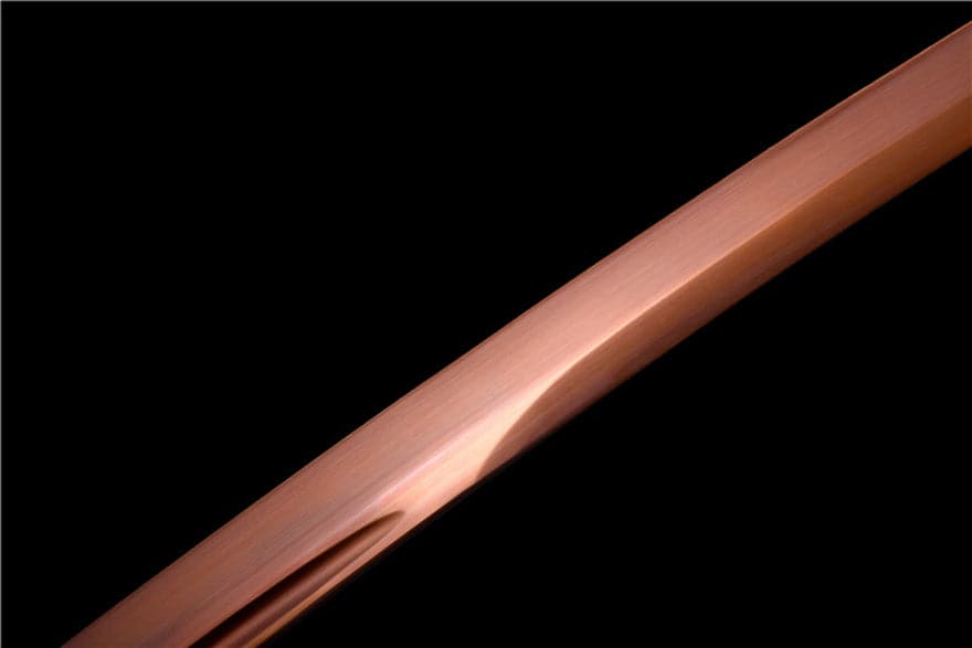 boxkatana Hand Forged Japanese Samurai Katana Flame 9260 Spring Steel Reddening of the blade