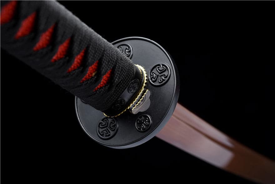 boxkatana Hand Forged Japanese Samurai Katana Flame 9260 Spring Steel Reddening of the blade