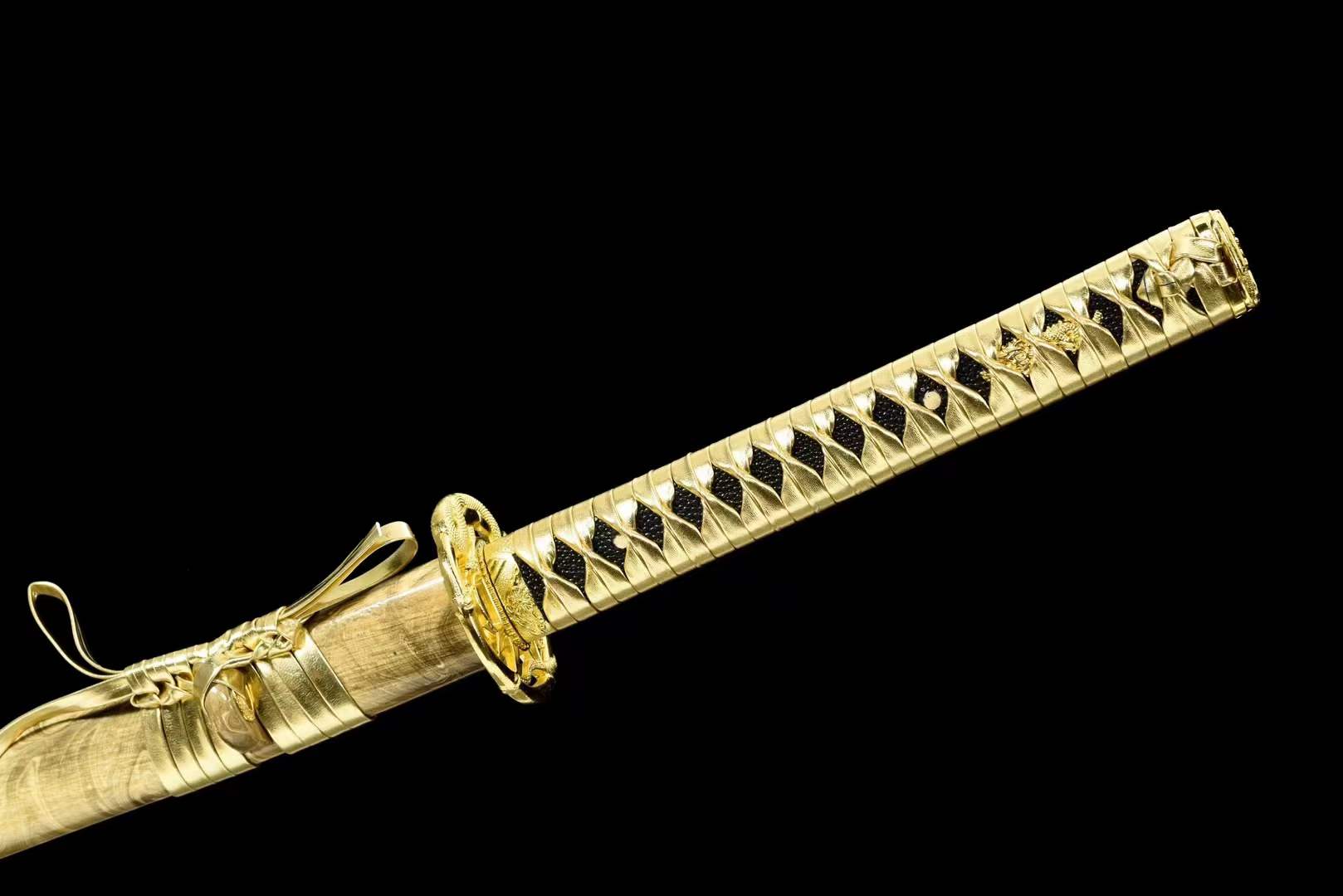 boxkatana Hand Forged Japanese Samurai Katana Golden Snake High Manganese Steel Hand grinding