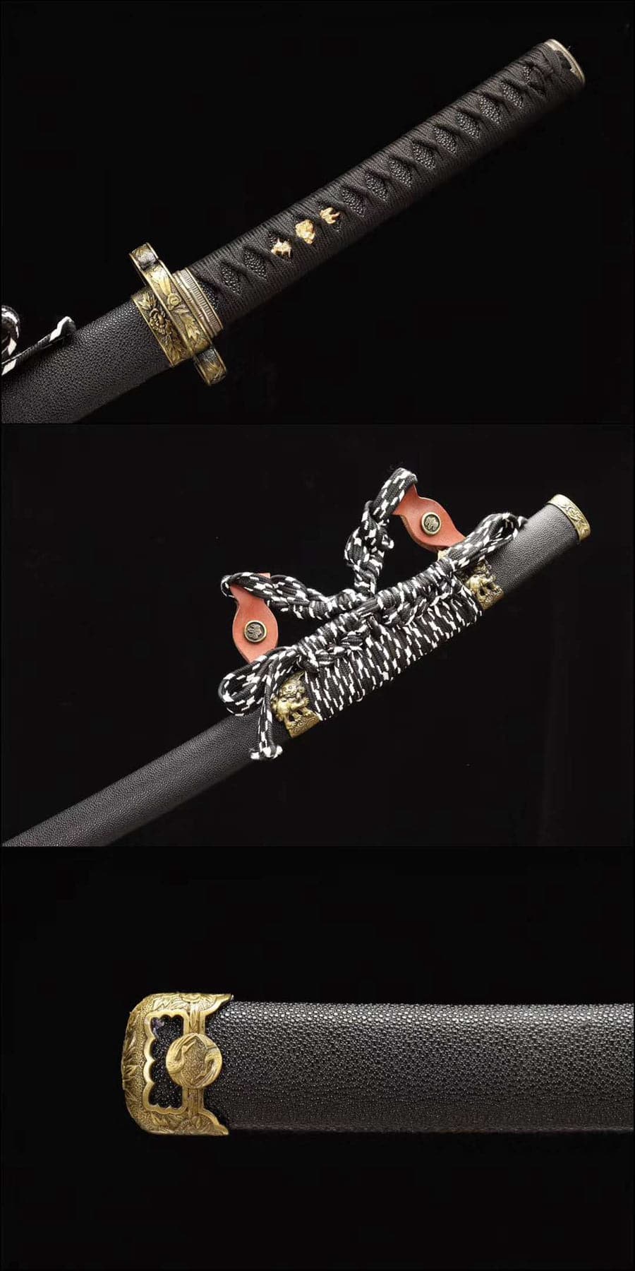 boxkatana Hand Forged Japanese Samurai Katana Lion T10 Carbon steel Full Tang